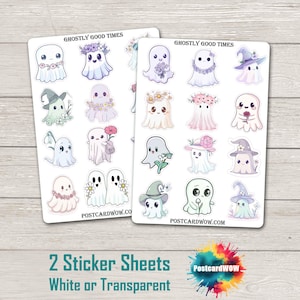 Buenos momentos fantasmales - Set de pegatinas - Diario basura - Álbum de recortes - Amigo por correspondencia - Postcrossing - Manualidades