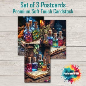 Potions mystiques - Lot de cartes postales - Correspondants - Postcrossing - Echange - Art - Design unique