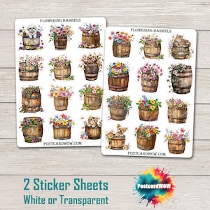 Barris Floridos - Conjunto de Adesivos - Correio Feliz - Diário de Junk - Álbum de Recortes - Amigo por Correspondência - Postcrossing