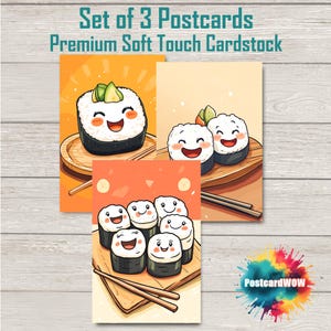 For the Love of Sushi - Lot de cartes postales - Correspondants - Postcrossing - Echange - Art - Design unique