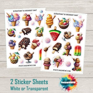 Elke dag is het dessertdag - stickerset - Happy Mail - junkjournaal - plakboek - penvriend - Postcrossing