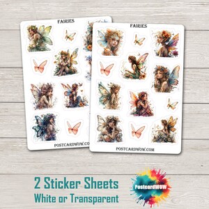 Feeën - Stickerset - Happy Mail - Junkdagboek - Plakboek - Penvriendin - Postcrossing