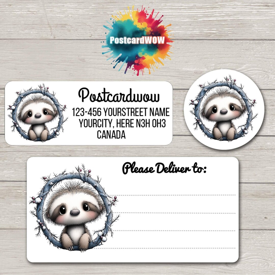 Christmas Raccoon - Return Address Labels - Sheets of 30 Adhesive ...