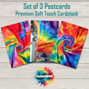 Tie-Dye - Postcard Set - Penpals - Postcrossing - Swap - Art - Unique Design