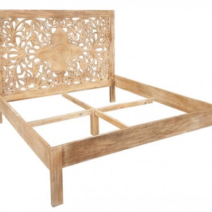 Shabby Chic furniture Indian bed 140 x 200 cm solid wood