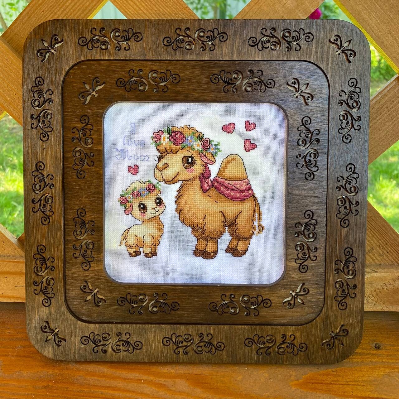 Pattern Camel and Mom Cross stitch Happy Mother's Day gift Easy counted cross stitch Modern x-stitch Animal cross stitch Camel Embroidery