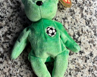 New Low Price! Kicks, the Soccer Bear Beanie Baby - 8/98