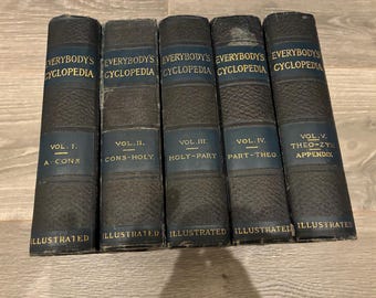 Everbody's Cyclopedia - Syndicate Publishing Co. - 5 Volumes - 1912