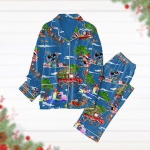 Lilo and Stitch Pajamas Set, Disney Christmas Pajamas, Cute Stitch Xmas