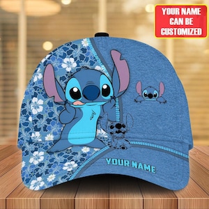 Custom Stitch Baseball Cap, Lilo & Stitch Hat With Name, Disney Trip Women Cap, Cartoon Characters Classic Hats, Vacation 2025 Gift