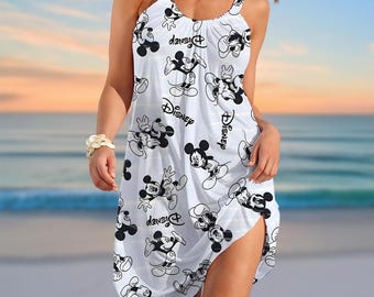 knee length dresses for ladies Polka Dot Halter Neck Dress main image 1