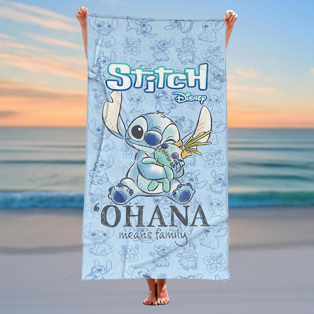 スティッチ サマーバスタオル、オハナ・ミーンズ ファミリータオル