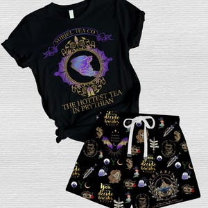 Velaris Acotar Pyjamas, Velaris City Of Starligh Shirt / Shorts, Velaris Holiday Pajamas, The Night Court Shirt, Bookish Love Nachtwäsche