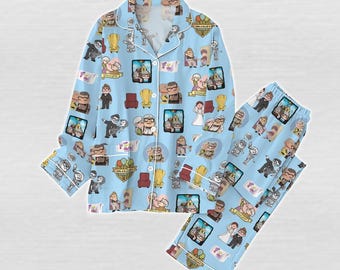 Pijama de Carl y Ellie, pijama familiar de la película Disney Up, pijama para boda de Disney, pijama para fiesta, pijama a juego