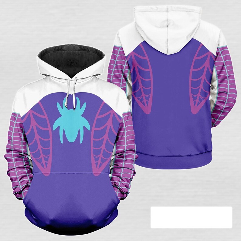 Spider Gwen Purple Cosplay Hoodies Joggers, Gwen Stacy Spidey Costume Hoodie, Disney Superhero Outfits, Halloween 2025 Sweatshirt