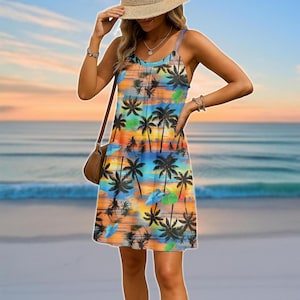 Palm Tree Sundress - Etsy