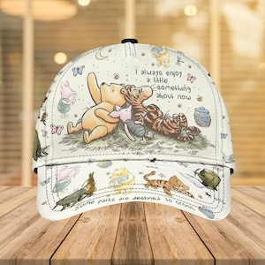 Winnie The Pooh Classic Cap, Disney Baseballmütze für Frauen, Cute Cartoon Men Hat, Disney Charaktere Classic Hat, Summer Trip Geschenke