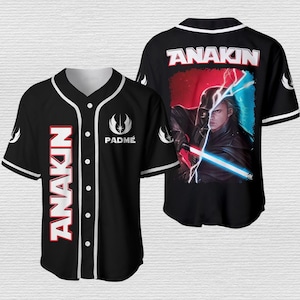 Aangepaste Anakin Skywalker honkbaltrui, Darth Vader jersey herenshirt, Star Wars honkbalshirt, Skywalker-shirt, bijpassende teamjersey