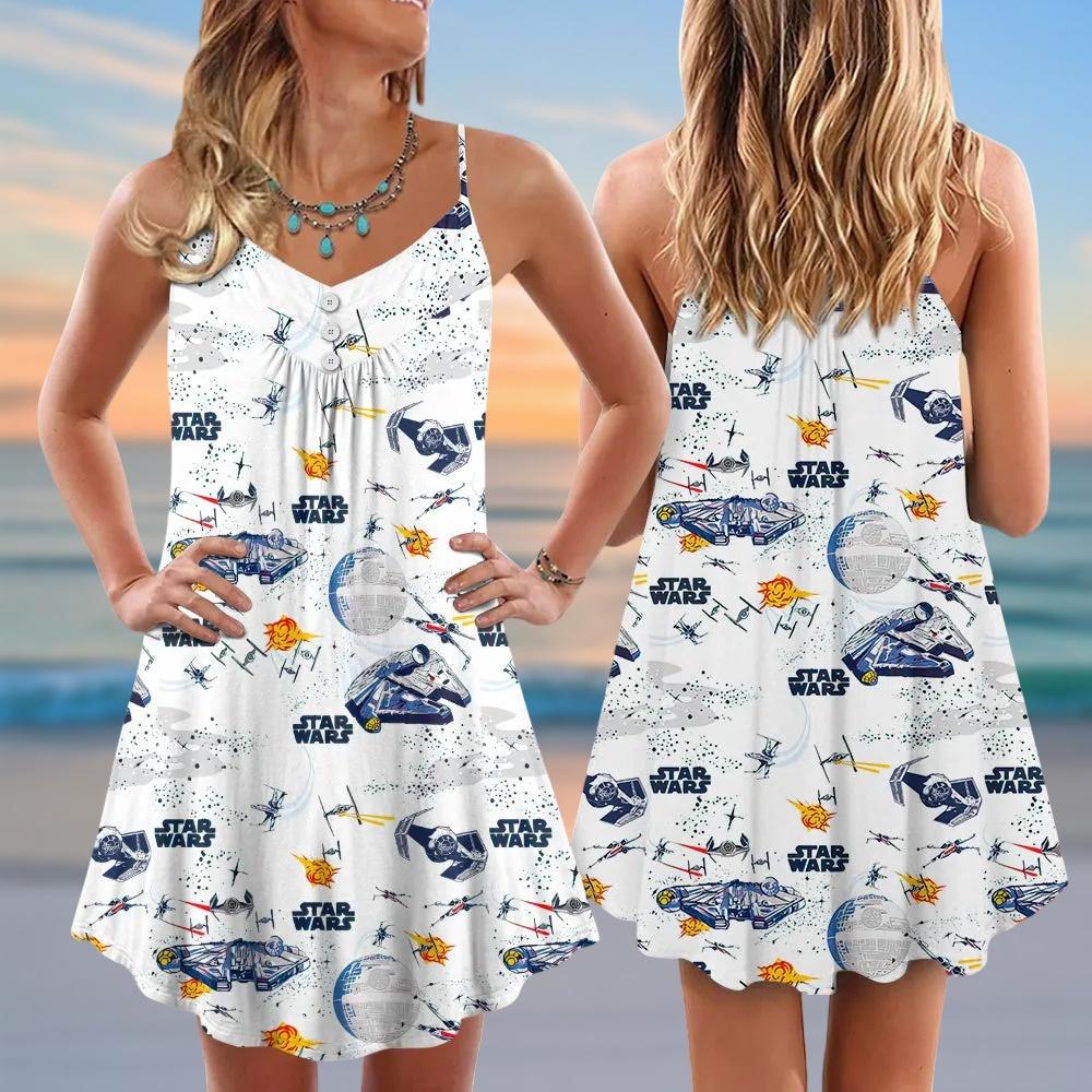 knee length dresses for ladies Disney Star Wars Darth Vader Halter Dress for Women XS – World of Treasures main image 1