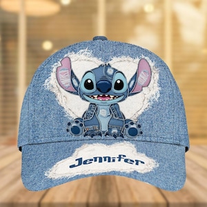 Custom Stitch Baseball Cap, Lilo & Stitch Hat With Name, Disney Trip Classic Cap, Cartoon Characters Hats Women, Vacation 2025 Hat
