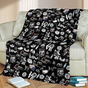 Supernatural Blanket, Winchester Brother Blanket, Tv Series Soft Blanket, Dean Winchester Blanket, Supernatural Travel Blanket