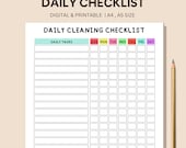 Daily Cleaning Checklist: Fillable Task Schedule (Printable PDF A4/A5)