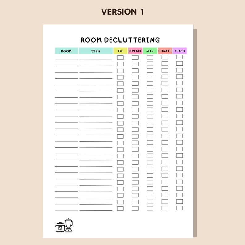 Room Decluttering, Declutter Checklist, Decluttering, Decluttering ...
