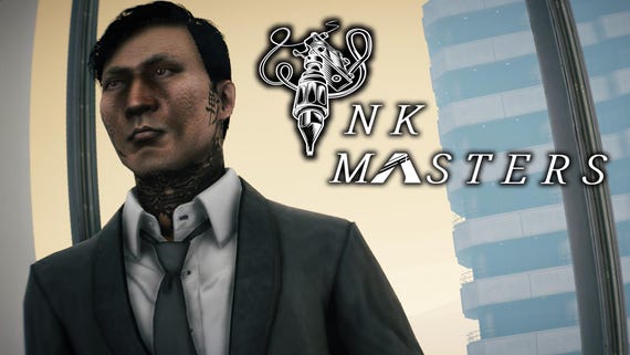 Male Yakuza Tattoo Face Fivem GTA Skin Ped Mods