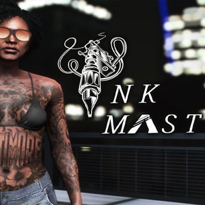 Female | Baltimore | black ink | Tattoo | Fivem | GTA | Skin | Ped | Mods