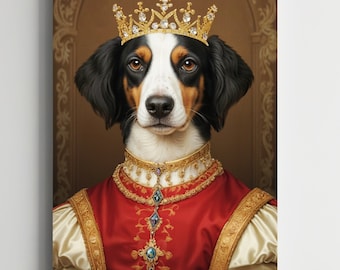 Custom Renaissance Pet Portrait, Royal Pet Art, Personalized Dog Gift