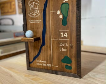 Personalized Hole-in-One Trophy - Custom Golf Achievement Award - Unique Golf Gift - Golf Trophy - Golf Lover's Keepsake - Golf Wall Decor