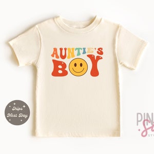 Personalized Auntie And Auntie's Boy Shirt, Matching Family Gift Shirt,Retro Auntie and Nephew Tshirt,Aunt and me Gift,New Aunt Baby Clothes