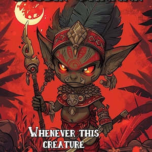 Goblin Schamane Token, Magic the Gathering Full Frame Karte!