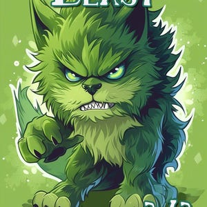 ¡Beast Token, tarjeta de fotograma completo de Magic the Gathering!