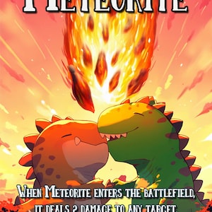 Jeton météorite, carte plein format Magic the Gathering !