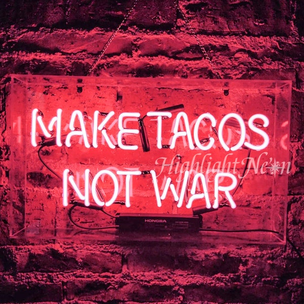 Women's Wideneck Sweatshirt - Make Tacos Not War (Black Logo)