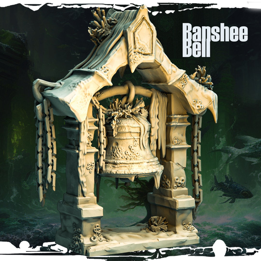 Banshee Bell 90mm Resin Structure Miniature 12K Resolution Dungeons and