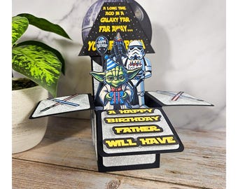 Vader Birthday 3D Pop-up Box Card/ Party Decoration/ Personalized Keepsake