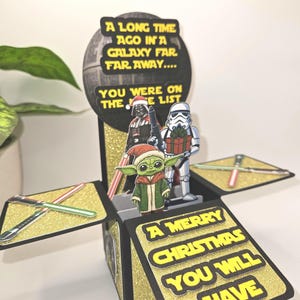 Vader Weihnachten 3D Pop-Up Box Karte Party Dekoration Andenken