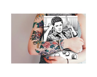 10 Dean Winchester Supernatural Adult Coloring Book Pages Digital Download