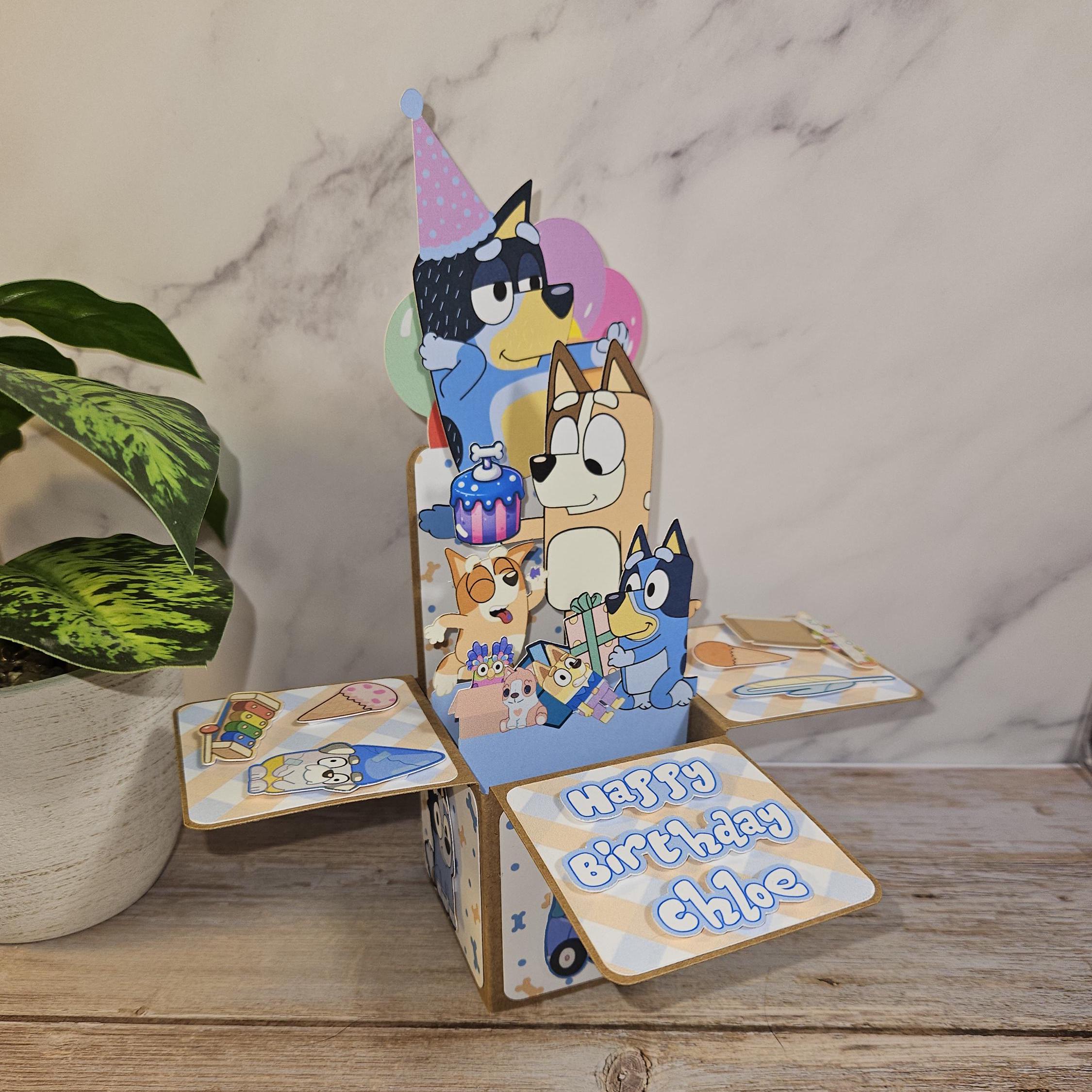 Bluey Card with Icing Scene