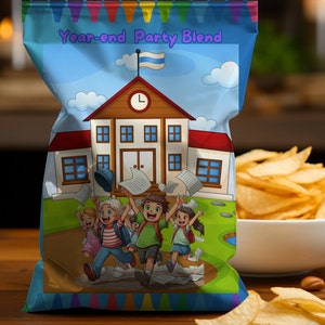 End of School Celebration Chip Bag Digital Download Printable PDF