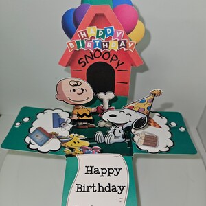 Snoopy 3D Box Birthday Card/party Decoration Personalized Keepsake Gift ...