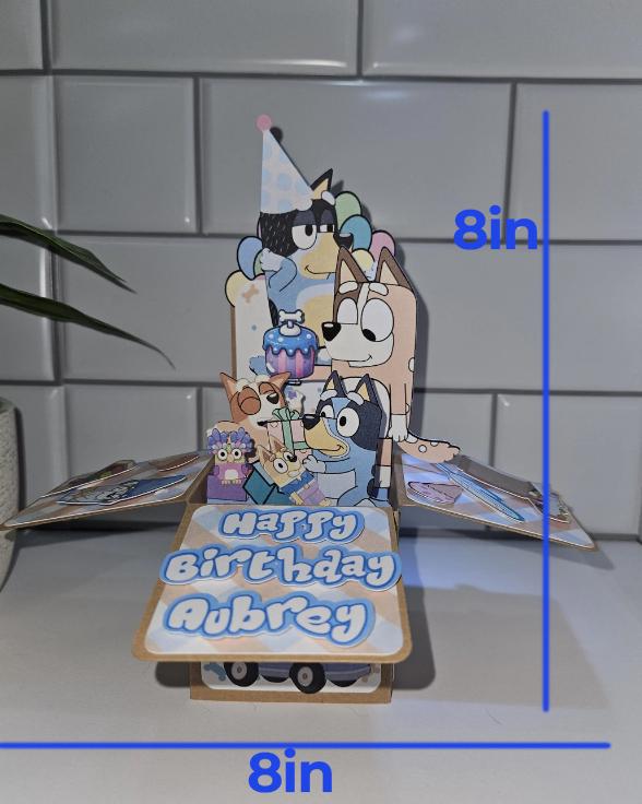 Bluey Card with Icing Scene