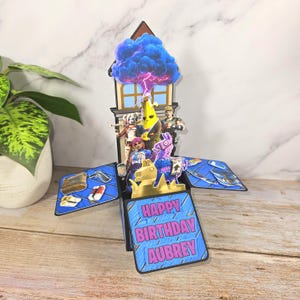 FN Gaming 3D Boîte de voeux d'anniversaire Carte Décoration de fête Cadeau souvenir