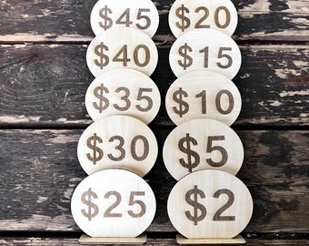 Digital File | Mini Oval Price Display Signs | Retail Table Display