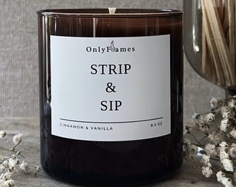 Strip & Sip Ungiftige Erwachsenen Humor Soja Kerze