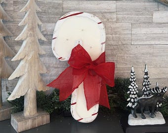 Zuckerstangen-Kokosnuss-Apricot-Kerze: Pfefferminz-Mokka oder Zuckerpflaumen-Duft, Feiertagsdekor