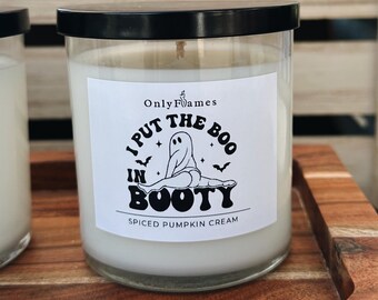 Lustige Halloween Kerze | Würziger Kürbiscreme-Duft