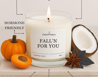 Pumpkin Gewürz-Kerze: Gemütlicher Herbstduft - 240 ml Kokos-Apricot-Wachs